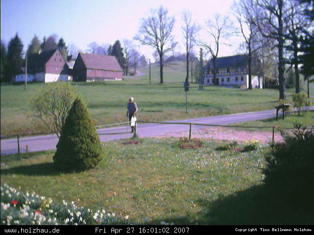 Webcam: Das Wetter in Holzhau am 27.04.2007 Die Webcam Rodelhang / Skilift Holzhau am 27.04.2007 in Holzhau (Erzgebirge)