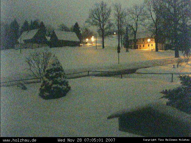 Die Webcam Rodelhang / Skilift Holzhau am 28.11.2007 in Holzhau (Erzgebirge)