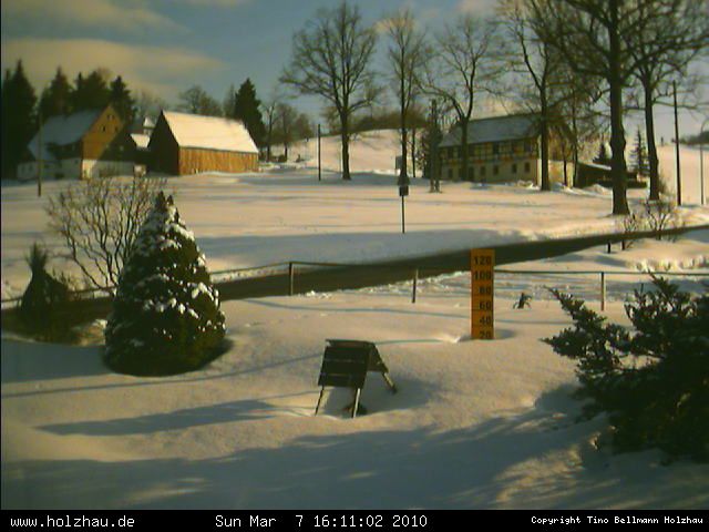 Die Webcam Rodelhang / Skilift Holzhau am 07.03.2010 in Holzhau (Erzgebirge)