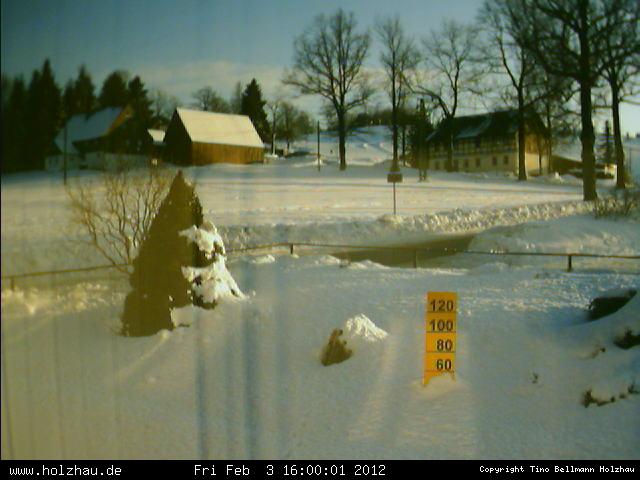 Die Webcam Rodelhang / Skilift Holzhau am 03.02.2012 in Holzhau (Erzgebirge)