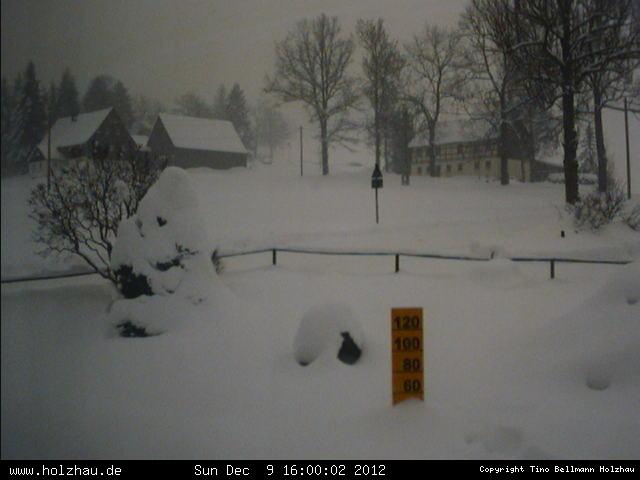 Die Webcam Rodelhang / Skilift Holzhau am 09.12.2012 in Holzhau (Erzgebirge)