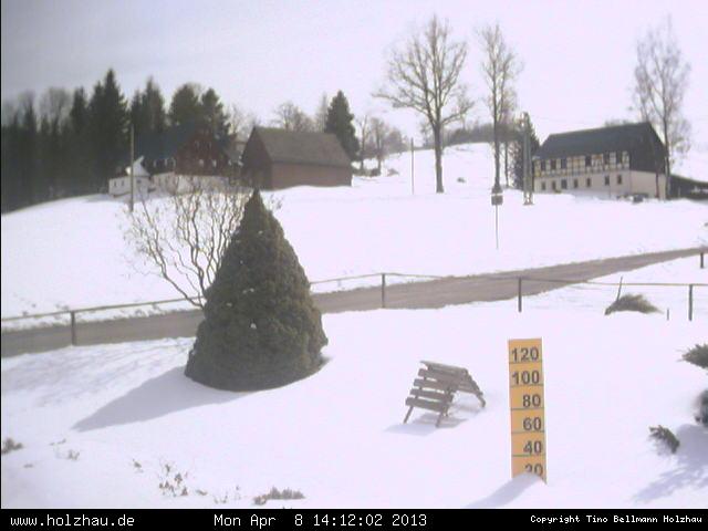 Webcam: Das Wetter in Holzhau am 08.04.2013 Die Webcam Rodelhang / Skilift Holzhau am 08.04.2013 in Holzhau (Erzgebirge)
