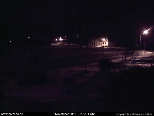 Die Webcam Rodelhang / Skilift Holzhau am 27.11.2013 in Holzhau (Erzgebirge)