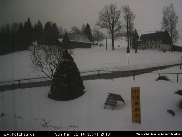 Die Webcam Rodelhang / Skilift Holzhau am 31.03.2013 in Holzhau (Erzgebirge)