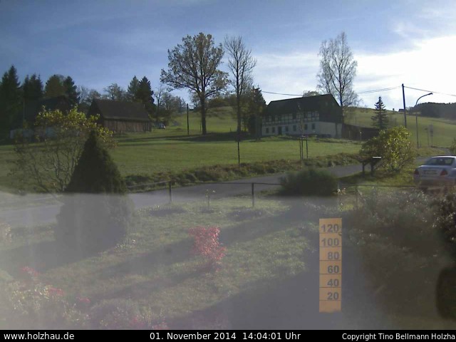 Die Webcam Rodelhang / Skilift Holzhau am 01.11.2014 in Holzhau (Erzgebirge)