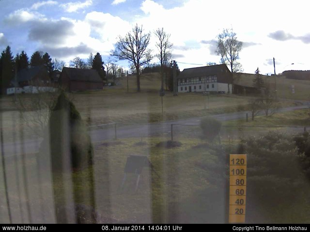 Webcam: Das Wetter in Holzhau am 08.01.2014 Die Webcam Rodelhang / Skilift Holzhau am 08.01.2014 in Holzhau (Erzgebirge)