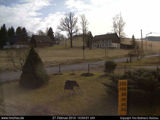 Webcam: Das Wetter in Holzhau am 27.02.2014 Die Webcam Rodelhang / Skilift Holzhau am 27.02.2014 in Holzhau (Erzgebirge)