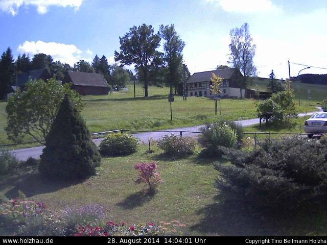 Die Webcam Rodelhang / Skilift Holzhau am 28.08.2014 in Holzhau (Erzgebirge)