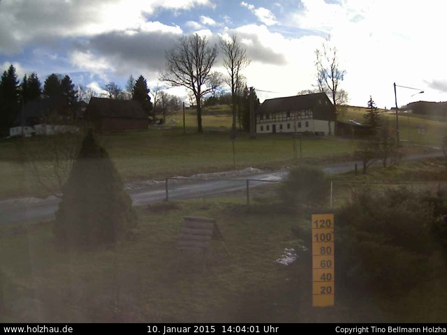 Die Webcam Rodelhang / Skilift Holzhau am 10.01.2015 in Holzhau (Erzgebirge)