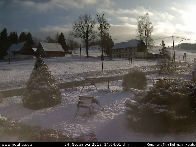 Die Webcam Rodelhang / Skilift Holzhau am 24.11.2015 in Holzhau (Erzgebirge)