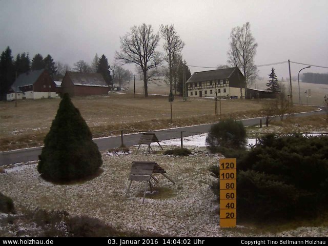 Webcam: Das Wetter in Holzhau am 03.01.2016 Die Webcam Rodelhang / Skilift Holzhau am 03.01.2016 in Holzhau (Erzgebirge)