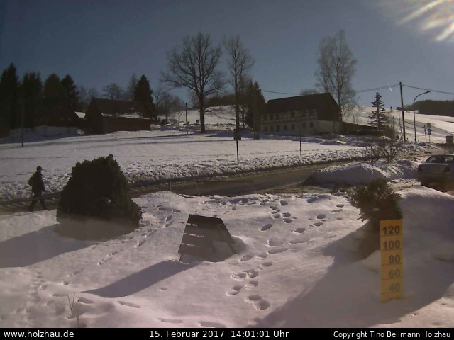 Die Webcam Rodelhang / Skilift Holzhau am 15.02.2017 in Holzhau (Erzgebirge)