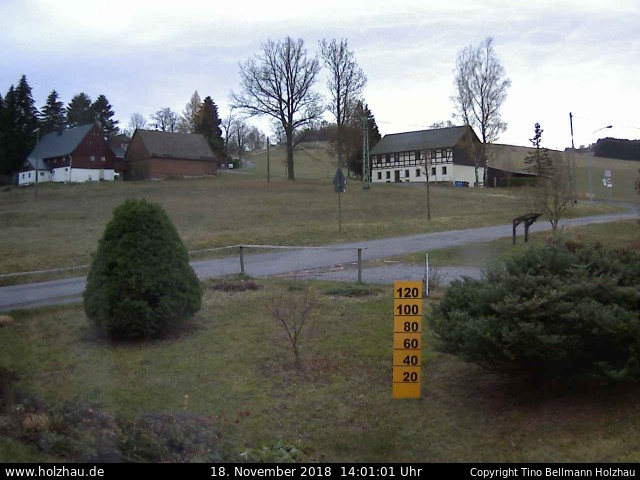 Die Webcam Rodelhang / Skilift Holzhau am 18.11.2018 in Holzhau (Erzgebirge)