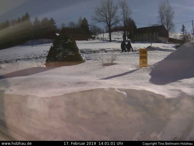 Die Webcam Rodelhang / Skilift Holzhau am 17.02.2019 in Holzhau (Erzgebirge)