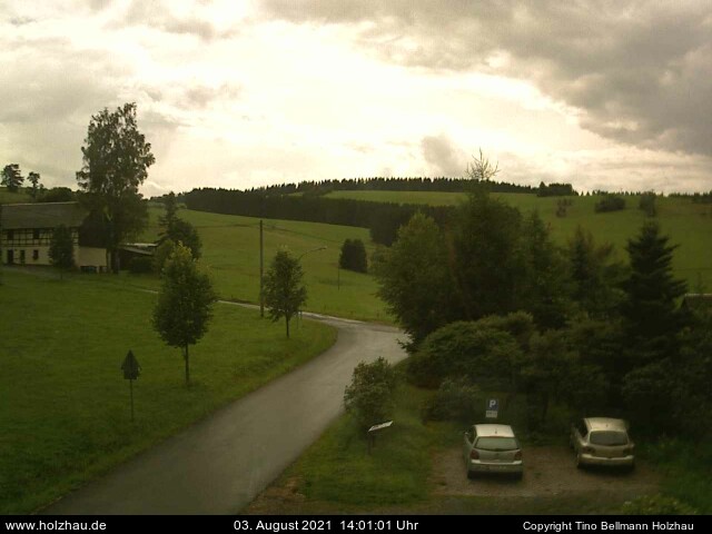 Die Webcam Rodelhang / Skilift Holzhau am 03.08.2021 in Holzhau (Erzgebirge)