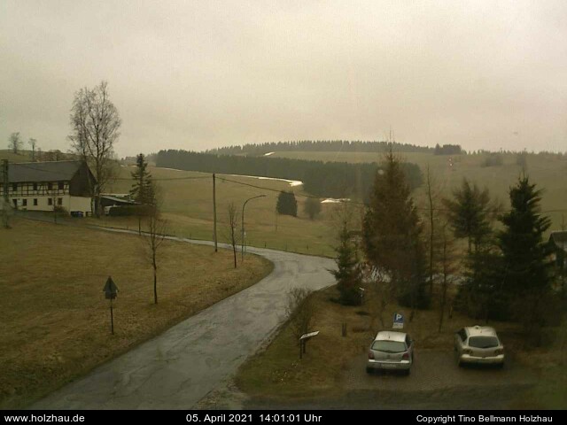 Die Webcam Rodelhang / Skilift Holzhau am 05.04.2021 in Holzhau (Erzgebirge)