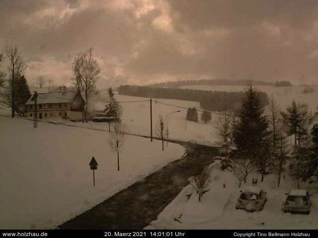 Die Webcam Rodelhang / Skilift Holzhau am 20.03.2021 in Holzhau (Erzgebirge)