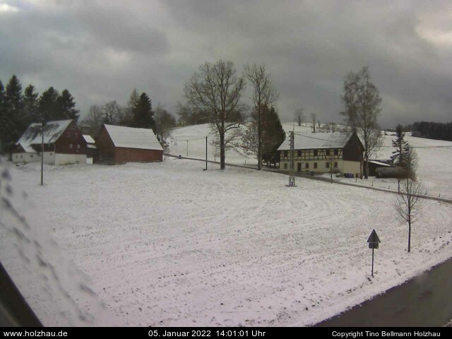 Die Webcam Rodelhang / Skilift Holzhau am 05.01.2022 in Holzhau (Erzgebirge)