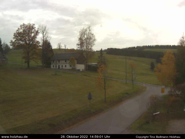 Die Webcam Rodelhang / Skilift Holzhau am 28.10.2022 in Holzhau (Erzgebirge)