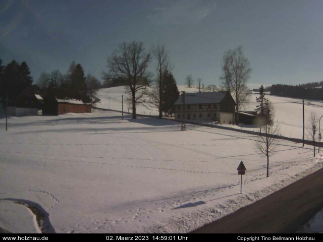 Die Webcam Rodelhang / Skilift Holzhau am 02.03.2023 in Holzhau (Erzgebirge)