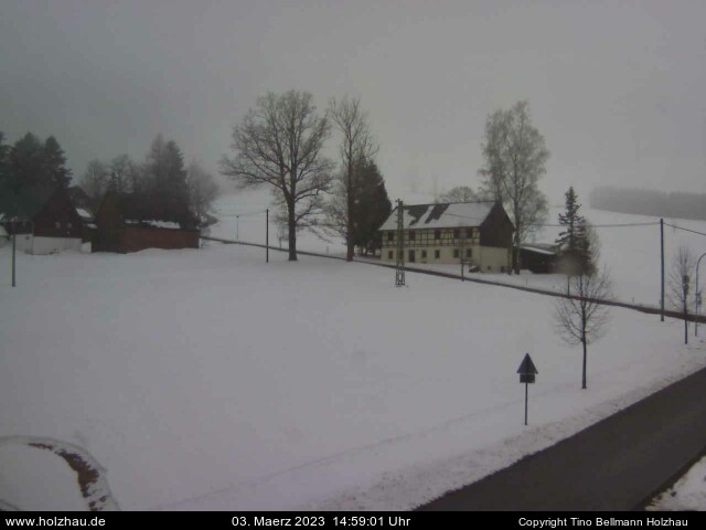 Die Webcam Rodelhang / Skilift Holzhau am 03.03.2023 in Holzhau (Erzgebirge)