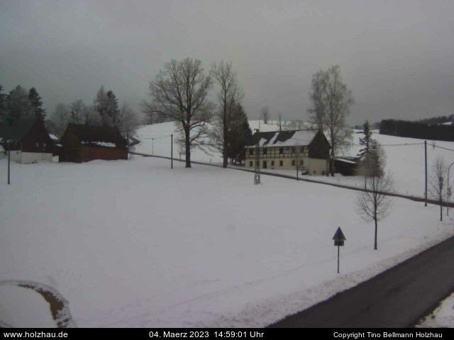 Die Webcam Rodelhang / Skilift Holzhau am 04.03.2023 in Holzhau (Erzgebirge)