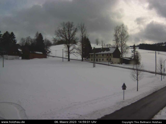 Die Webcam Rodelhang / Skilift Holzhau am 06.03.2023 in Holzhau (Erzgebirge)