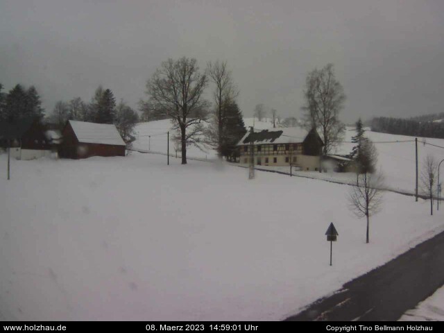 Die Webcam Rodelhang / Skilift Holzhau am 08.03.2023 in Holzhau (Erzgebirge)