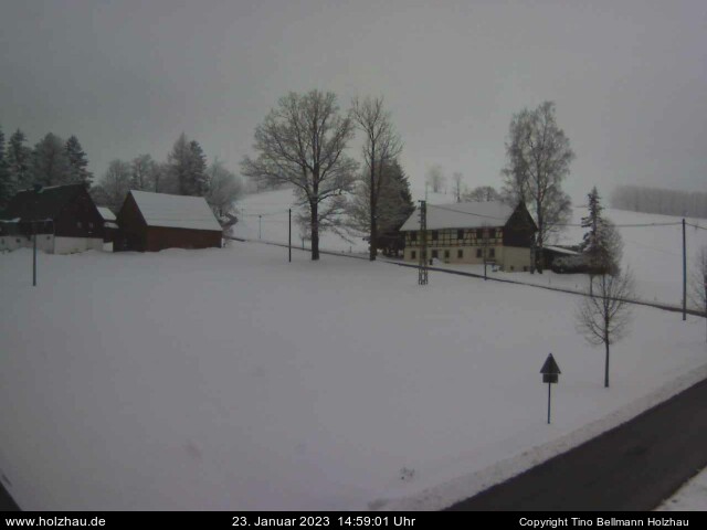 Die Webcam Rodelhang / Skilift Holzhau am 23.01.2023 in Holzhau (Erzgebirge)