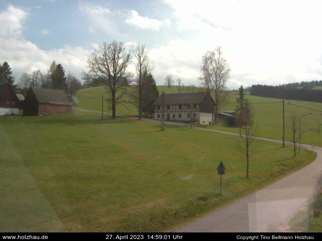 Die Webcam Rodelhang / Skilift Holzhau am 27.04.2023 in Holzhau (Erzgebirge)