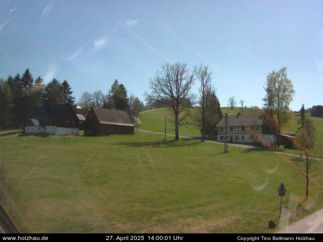 Webcam: Das Wetter in Holzhau am 27.04.2025 Die Webcam Rodelhang / Skilift Holzhau am 27.04.2025 in Holzhau (Erzgebirge)
